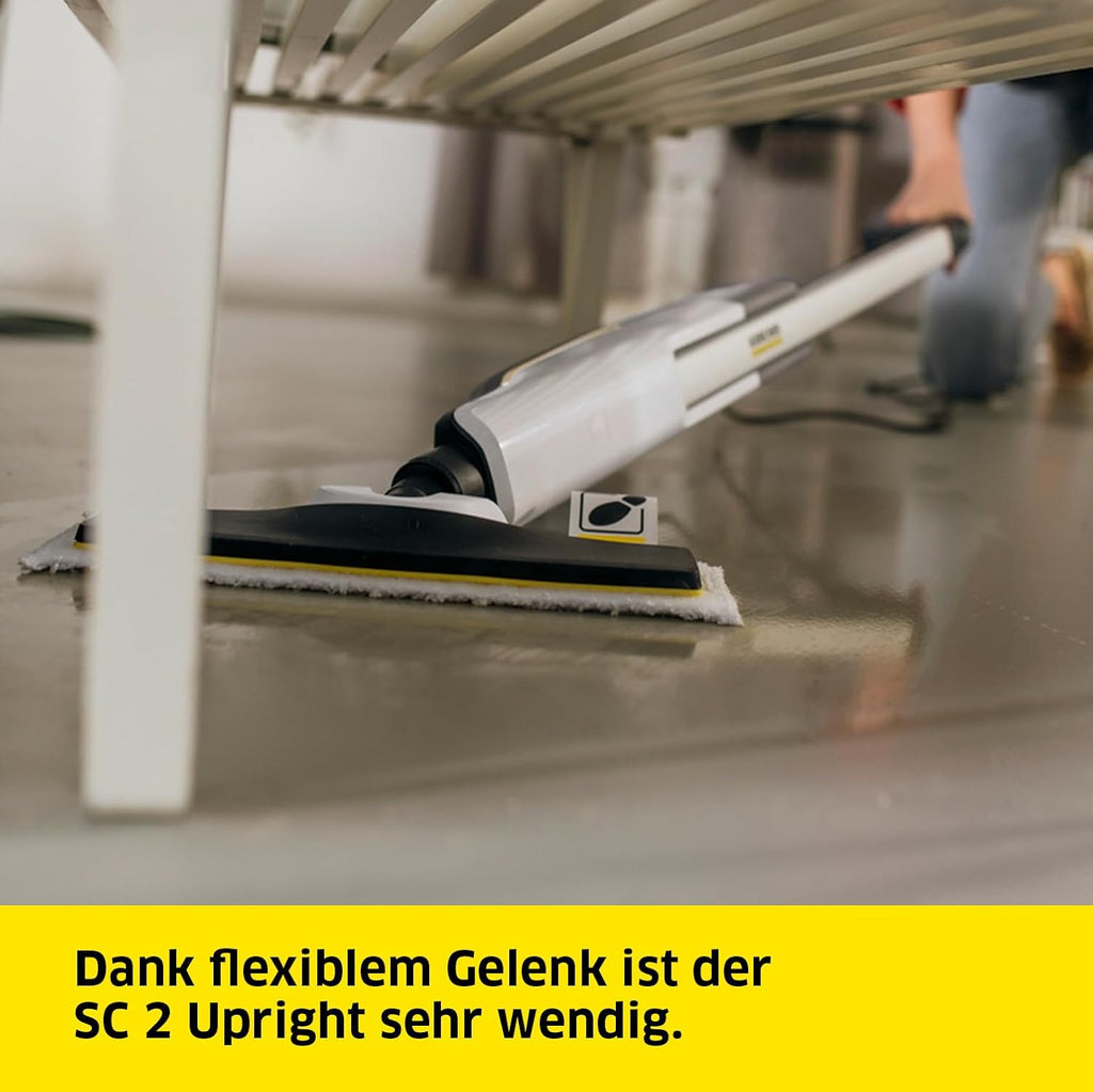 Krcher Dampfreiniger SC 3 Upright EasyFix, Aufheizzeit: 0,5 min., Flchenleistung: ca. 60 m, Tank: 0,5 l, Heizleistung: 1.600 W, mit Bodendüse, Bodentuch, Teppichgleiter, Entkalkungskartusche