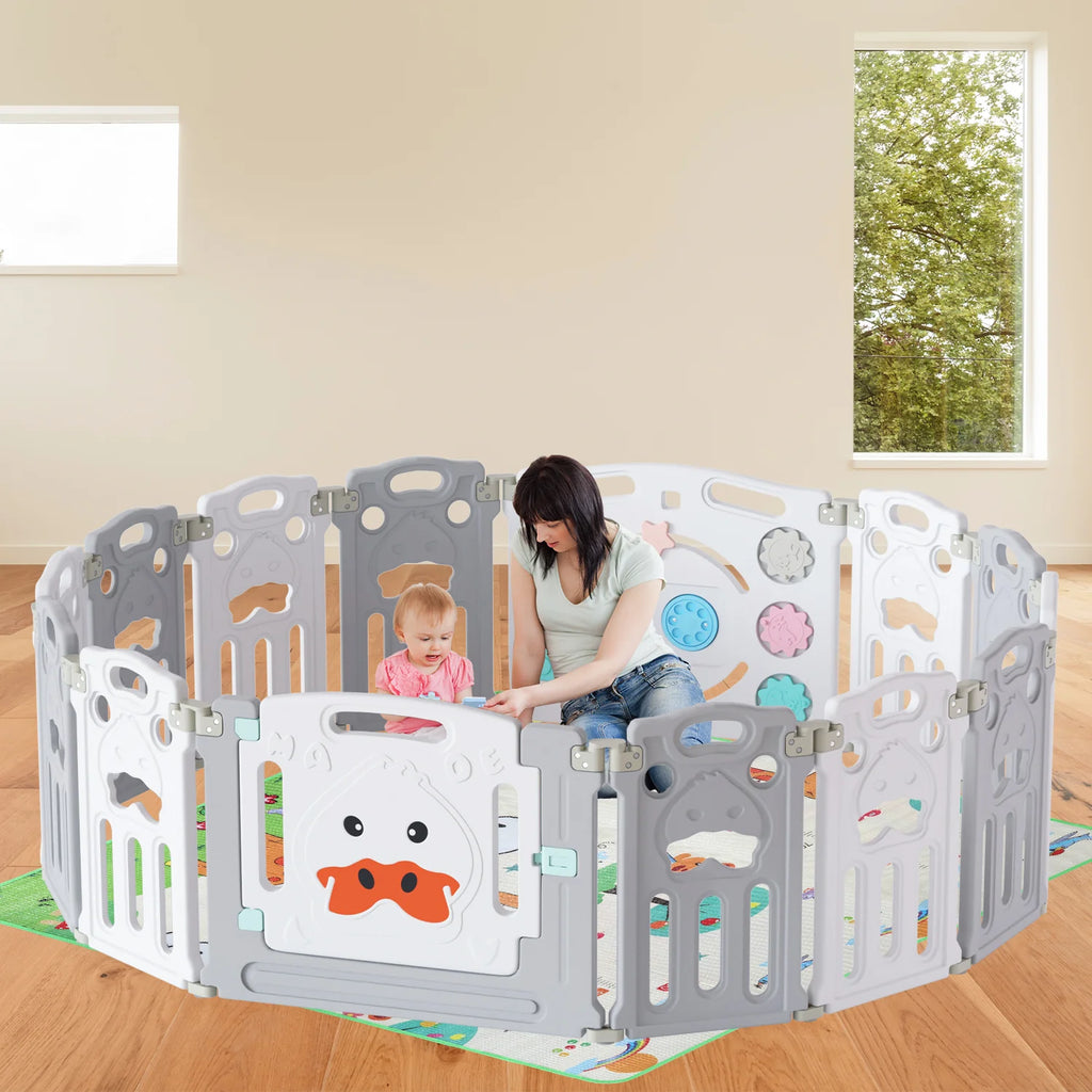 Sonnewelt Box Pieghevole per Bambini con Tappeto da Gattonamento