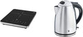 WMF Kult X Einzel- Induktionskochfeld, Kochplatte bis 28 cm, 1 Kochfeld, 8 Stufen, Topferkennung, Touch-Display, Glaskeramik, Timer-Funktion, 21 W & Stelio Wasserkocher Edelstahl 1,7l, edelstahl matt