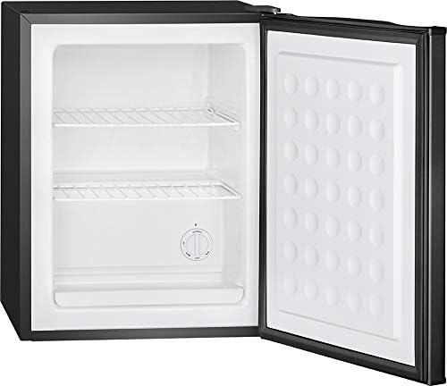 Bomann Congelatore piccolo con capacità netta di 42L | Mini congelatore con 2 ripiani a griglia rimovibili | Congelatore con cerniera della porta reversibile e controllo continuo della temperatura | GB 7236 nero