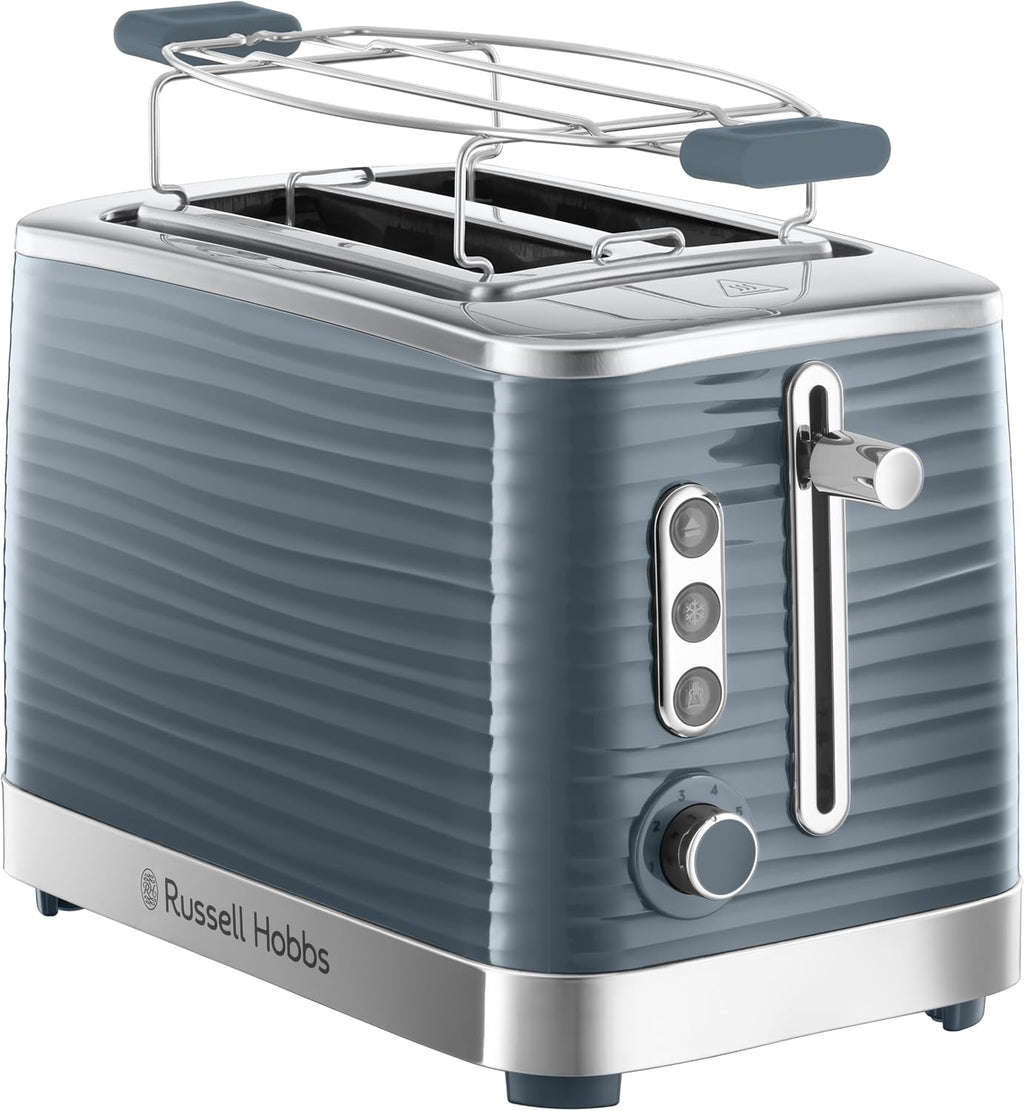 Russell Hobbs Inspire Grey Set Colazione Tostapane, Bollitore e Macchina da Caffè