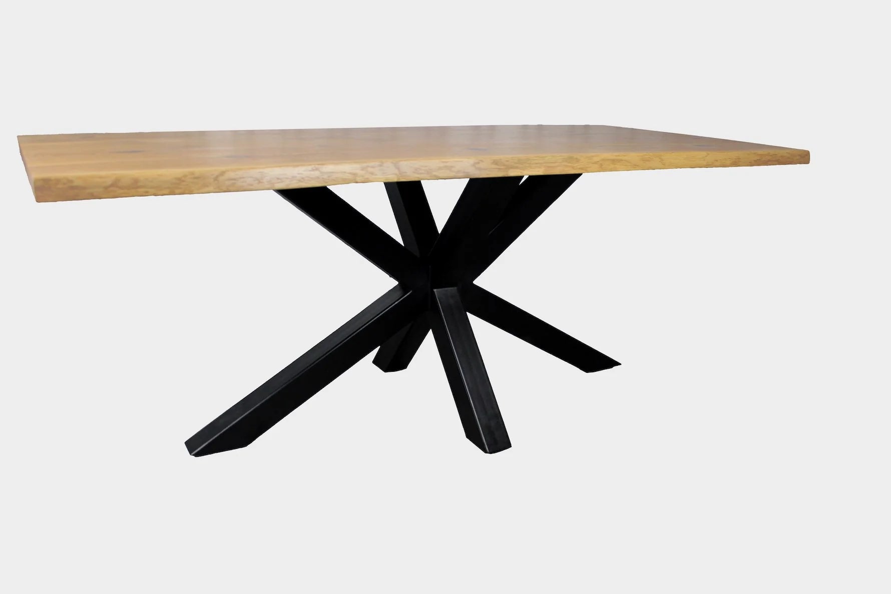 Serie MAXIM | Baumkantentisch - Eiche - inkl. Tischbein Matrix - versch. Gren und Farben | Lnge: 160 - 300 cm | Breite: 90 -100 cm