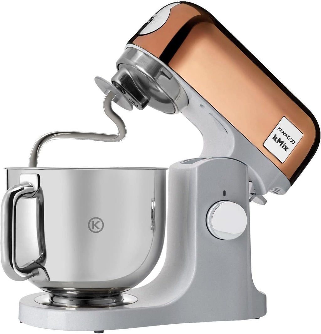 Kenwood kMix KMX750RD Robot da cucina, Ciotola in acciaio inox da 5 litri, Sistema di sicurezza Safe-Use, Corpo in metallo, 1000 Watt, Inclusi set di 3 accessori da pasticceria e paraspruzzi, Rosso