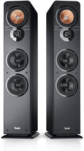 Diffusori stereo Teufel Ultima 40 - Coppia di diffusori da pavimento Hi-Fi di alta gamma, tweeter phase-plug, sistema a 3 vie, doppio tubo bass reflex, musica, audio di film, giochi - neri