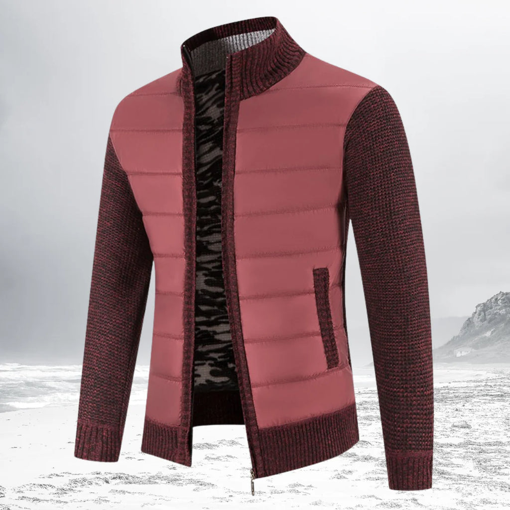 Gepaddeter Pullover mit Reiverschluss für Herren