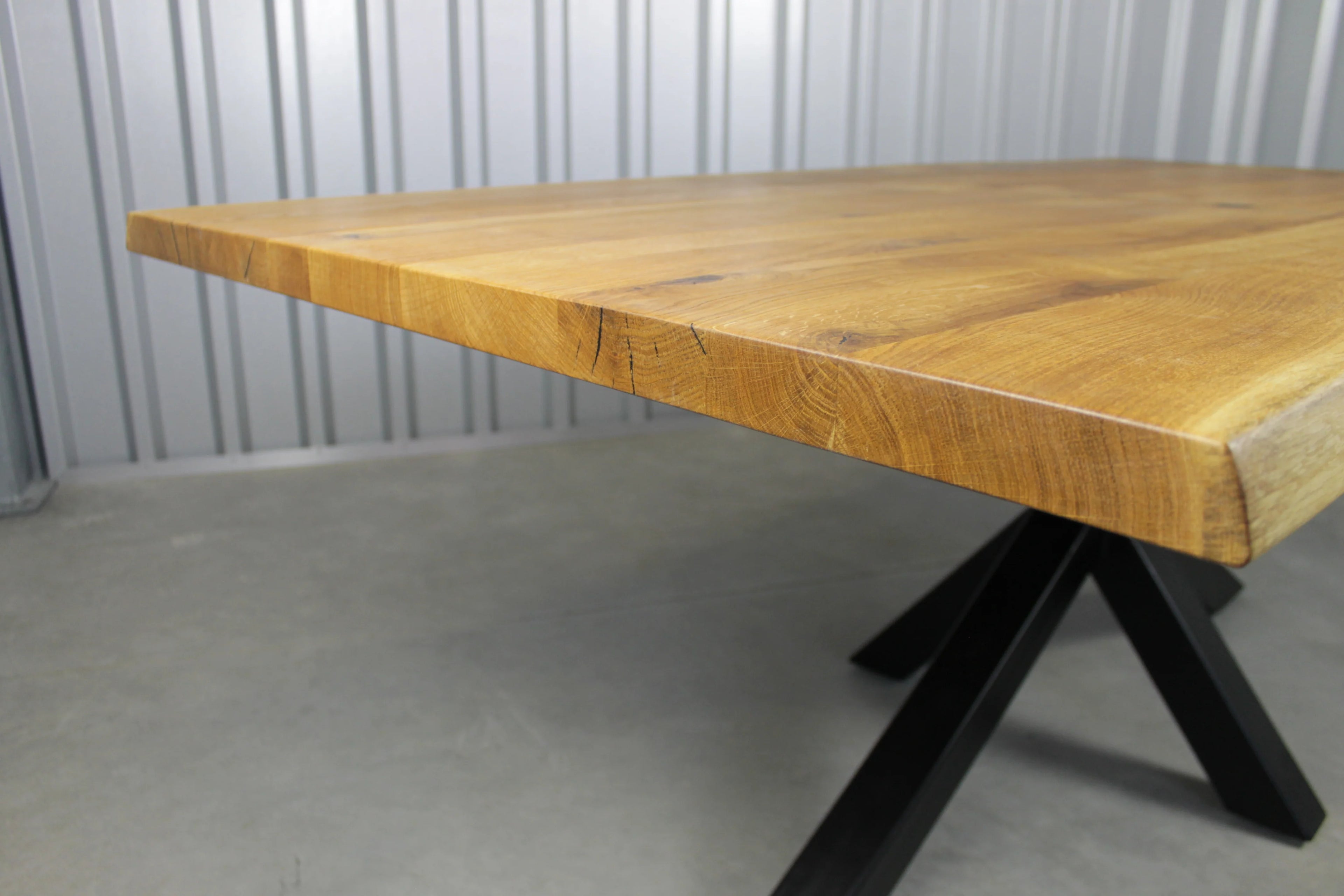 Serie UNA | Tavolo in legno massello - solo piano senza base - Rovere - diverse dimensioni e colori | Lunghezza: 160 - 300 cm | Larghezza: 90 - 100 cm