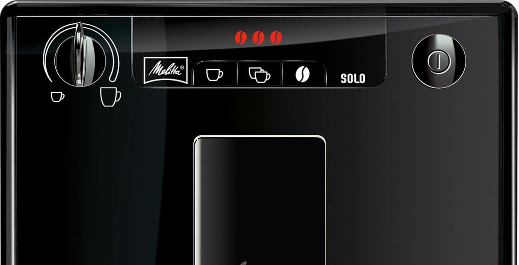 Melitta Solo - Macchina da caffè automatica con beccuccio regolabile in altezza, macchina da caffè piccola con serbatoio dell'acqua rimovibile, per es. espresso o caffè crema, argento