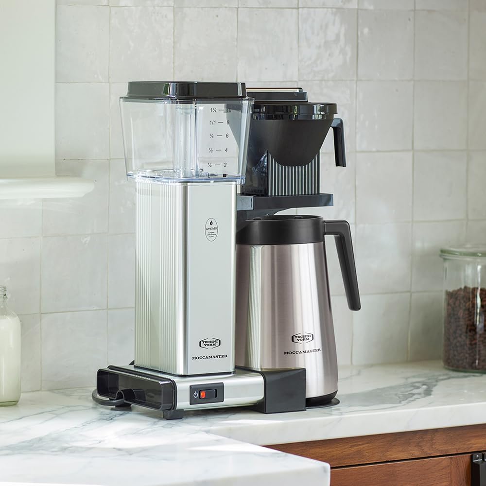 Moccamaster KBGT, Macchina da caffè con filtro e brocca termica, Macchina da caffè con filtro, Bianco sporco, 1.25L