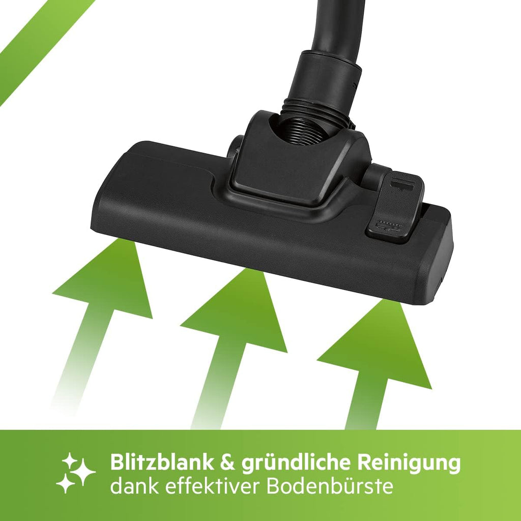 Clatronic Aspirapolvere con Sacco | Aspirapolvere a carrello con 700 Watt a risparmio energetico | Aspirapolvere con sistema di microfiltraggio a 5 strati | Spazzola per pavimenti commutabile e bocchetta per spazzola/fessure | BS 1300 N antracite
