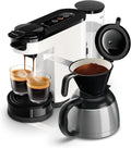 Philips Senseo Switch Pad- und Filterkaffeemaschine, 2-in-1-Brühtechnologie, 1-Liter-Wasserbehälter, 7 Tassen in einem Durchgang, Weiß (HD6592/04)