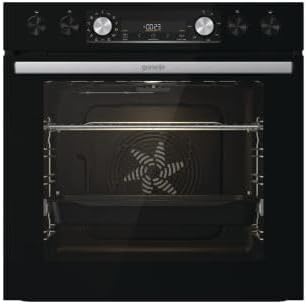 Gorenje Forno da Incasso con Piano Cottura in Vetroceramica, Set 4, Ventilato, Inox / 77 Litri / ExtraSteam / GentleClose & Open / EcoClean / AirFry / PizzaMode / PerfectGrill / Guide Telescopiche / Estetica Inox