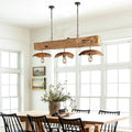 Teak Deckenlampe FLORENT 130 cm