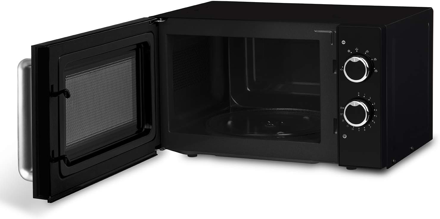 H.Koenig Microonde e Grill 2 in 1 VIO9, 25L, Piatto Girevole 27cm, 10 Livelli di Cottura fino a 1000W, Scongelamento, Cottura Combinata, Display LCD