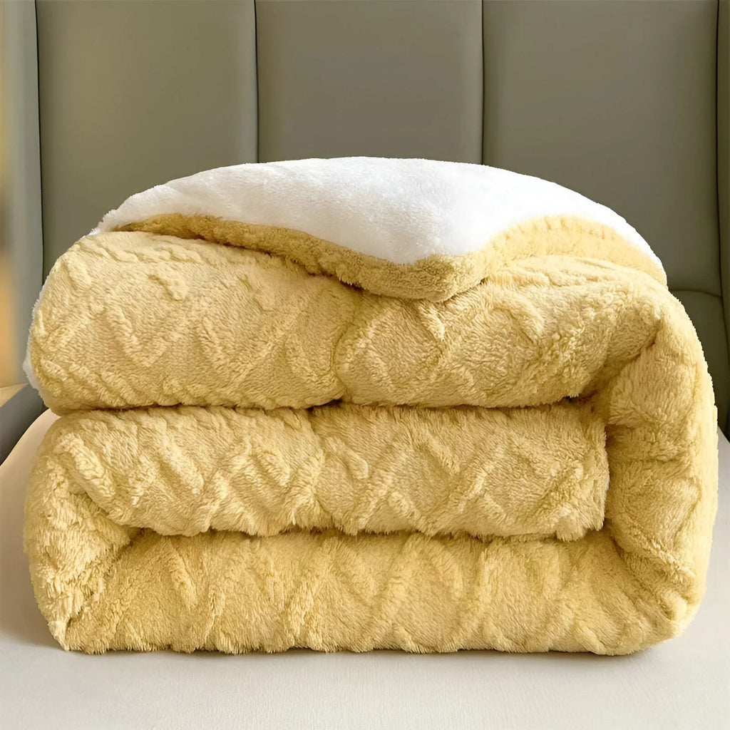 FluffFusion - Weiche und dicke Plüschdecke mit doppelseitigem Design