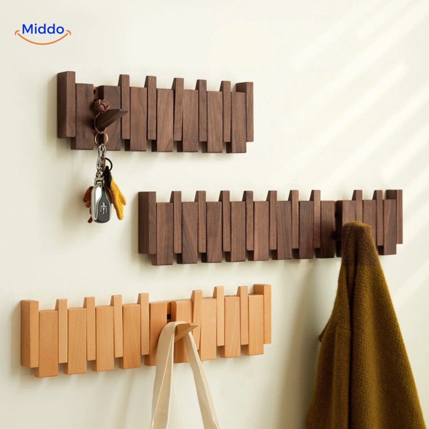 PianoHanger - Appendino da parete in legno naturale