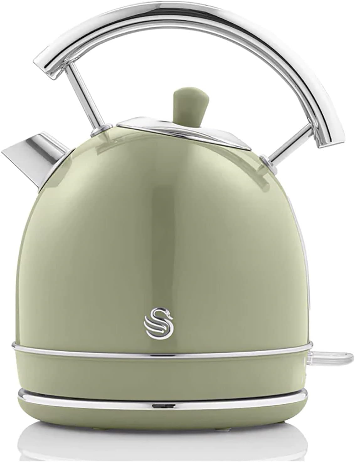Swan Retro Set Colazione, Bollitore 1,8 l, Tostapane a 2 Fessure Larghe, Microonde Digitale 20 l, 6 Livelli di Potenza, Timer, Sportello a Specchio, Design Vintage, Verde, Taglia Unica
