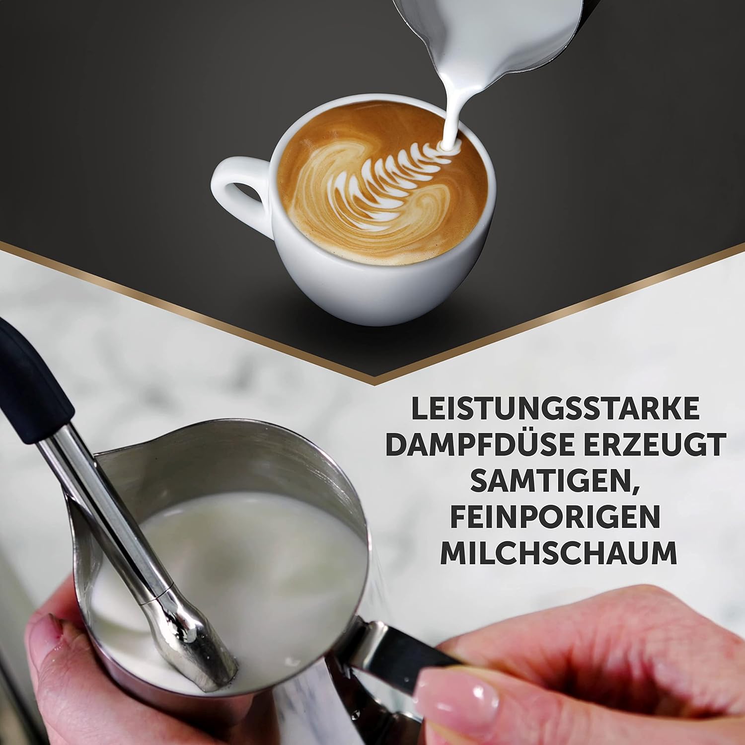 Breville Barista Max Macchina da caffè con braccio per espresso | Macchina da caffè espresso con macinacaffè integrato e montalatte | Serbatoio dell'acqua da 2,8 l | Pompa italiana da 15 bar | Acciaio inossidabile [VCF126X]