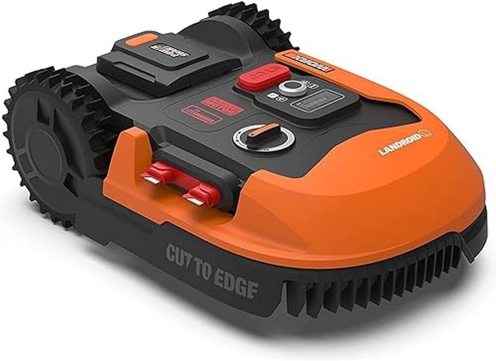 WORX Landroid Plus WR165E Mhroboter mit Begrenzungskabel für Grten bis 500m (AIA Navigation, App Steuerung, WLAN, Bluetooth und schwimmendem Mhwerk - max Steigung: 35%)
