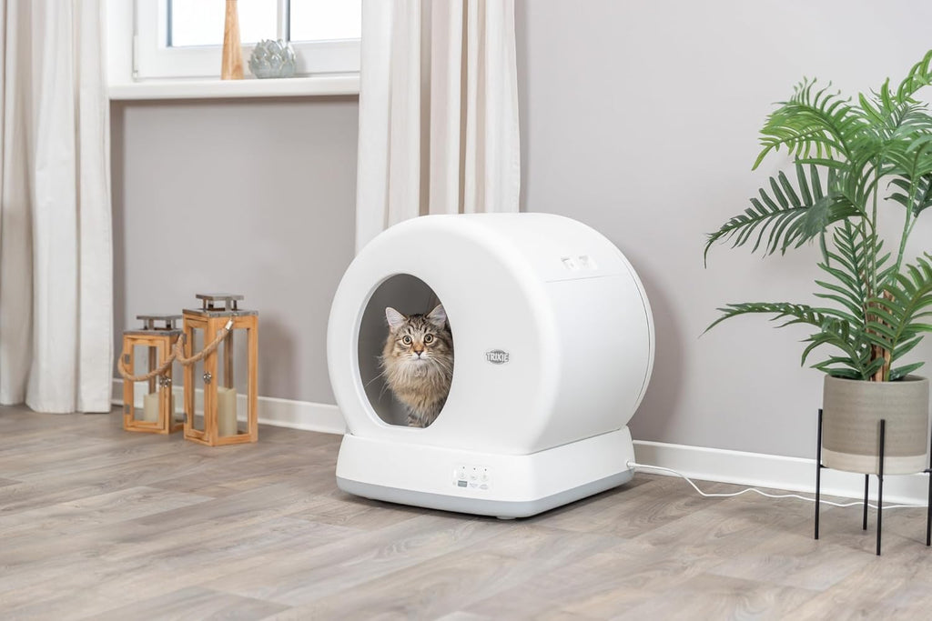 TRIXIE Lettiera autopulente per gatti 53 x 55,5 x 52 cm – per una pulizia duratura – pratica lettiera elettrica per gatti a partire da 1,5 kg / 4 mesi – silenziosa e sicura - 40040
