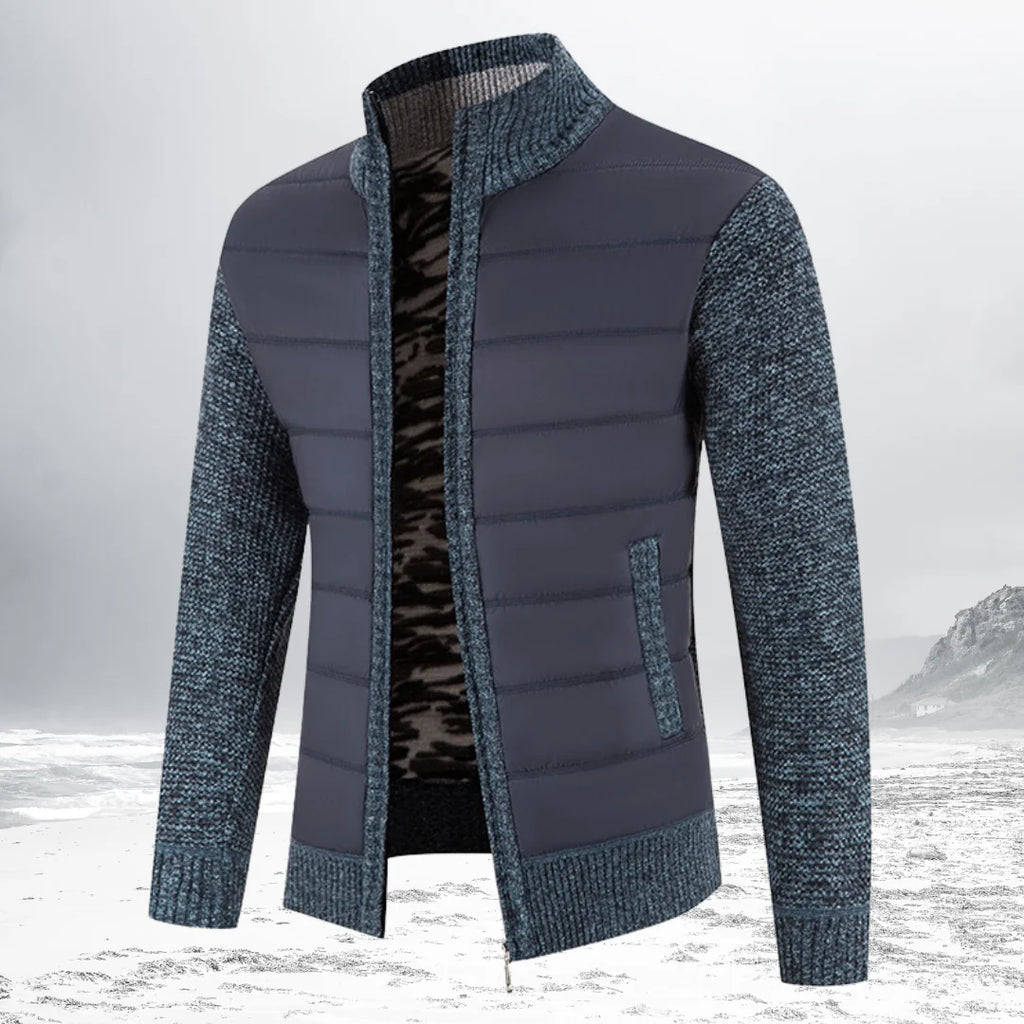 Gepaddeter Pullover mit Reiverschluss für Herren