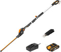 Worx 18V(20V MAX) Akku Teleskop Heckenschere Heckenschneider WG252E, 2,0Ah, PowerShare, lasergeschnittene Diamantmesser, 1 Std.Schnellladegerät