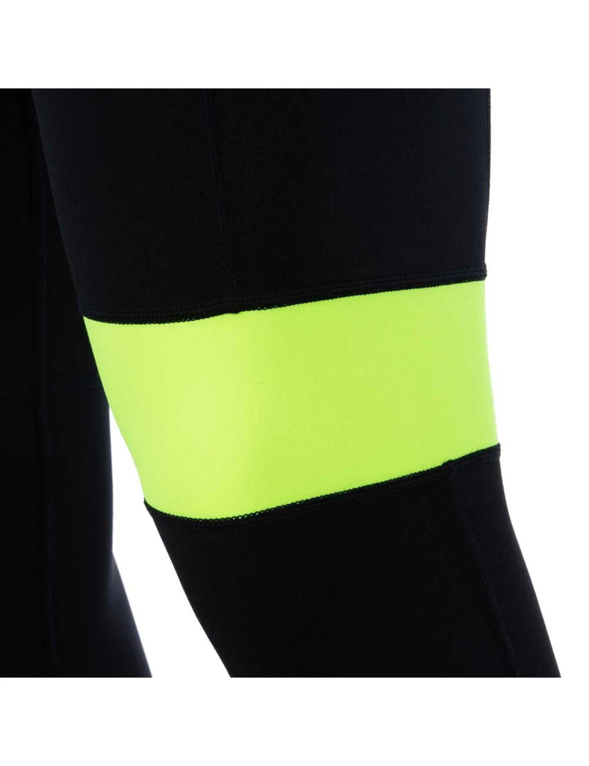 Herren Thermo Fahrradhose Lang Trgerhose Pro Team II  Schwarz-Neon