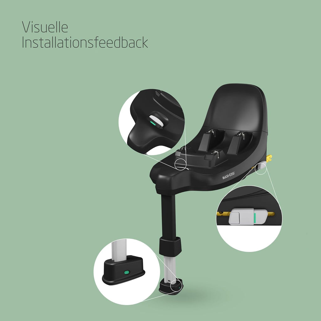 Maxi-Cosi Pebble 360 Pro, Seggiolino auto reclinabile SlideTech, da 0 a 15 mesi, da 0 a 13 kg, da 40 a 87 cm, per i seggiolini auto girevoli FamilyFix 360 Pro, G-CELL Side Impact Protection, Tonal Graphite