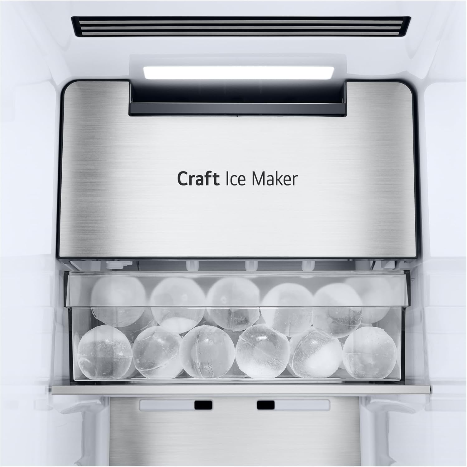LG GSGV81PYLL Frigorifero Side by Side, Classe E, 635 L, Instaview, Frigorifero con congelatore, Dispenser ghiaccio, ghiaccio tritato, acqua, Total NoFrost, Smart Inverter Compressor, Wi-Fi