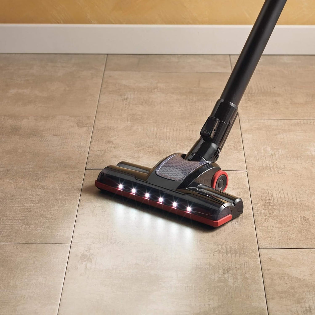 Ariete, 2761 Handy Force, scopa elettrica con filo 2 in 1, aspirapolvere e aspirabriciole, filtro HEPA, tecnologia ciclonica, senza sacco, spazzola tradizionale, tubo telescopico, rosso/nero