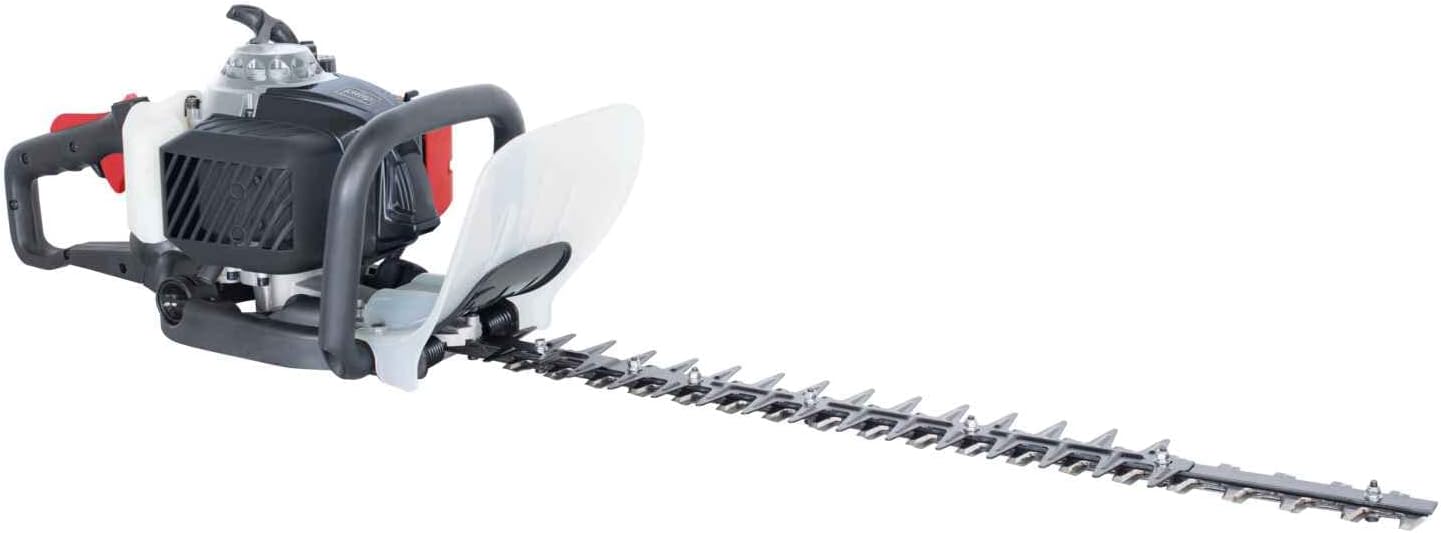 Scheppach Benzin Heckenschere HTH250/240P (1,0 PS, Schnittlänge: 600mm, Schnitt- Ø: 27mm, 180° drehbarer Handgriff mit Vibrationsschutz, Schnellstop-Bremsfunktion)+