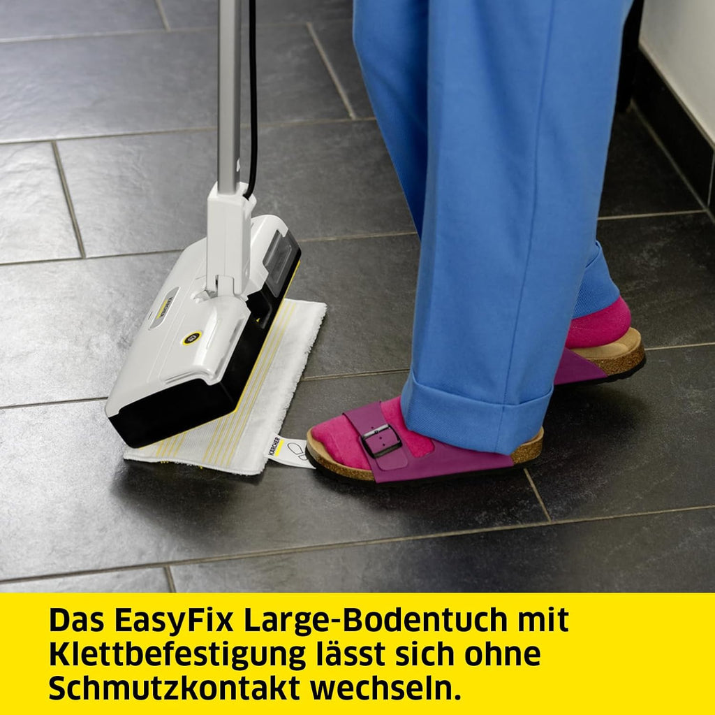 Krcher Dampfreiniger SC 3 Upright EasyFix, Aufheizzeit: 0,5 min., Flchenleistung: ca. 60 m, Tank: 0,5 l, Heizleistung: 1.600 W, mit Bodendüse, Bodentuch, Teppichgleiter, Entkalkungskartusche