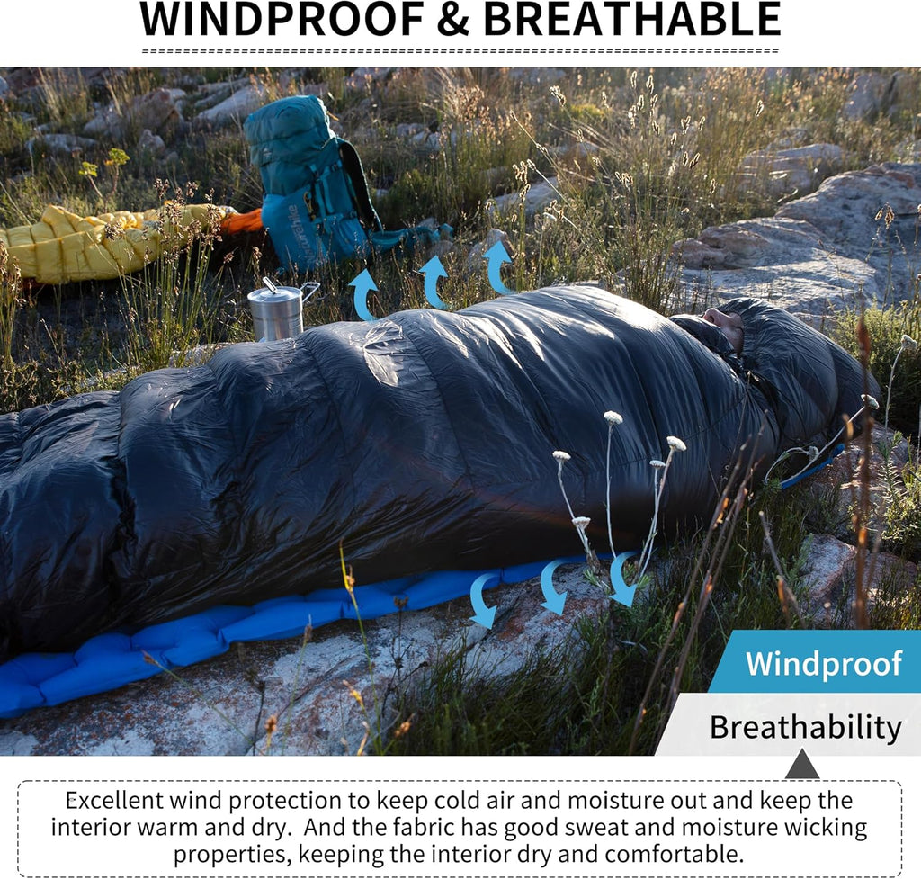 Naturehike CW700/CW400 Sacco a Pelo in Piuma, Ultraleggero, Portatile, Compatto, per Inverno, 4 Stagioni, per Adulti e Bambini, Campeggio, Escursionismo, Viaggi, con Sacco a Compressione