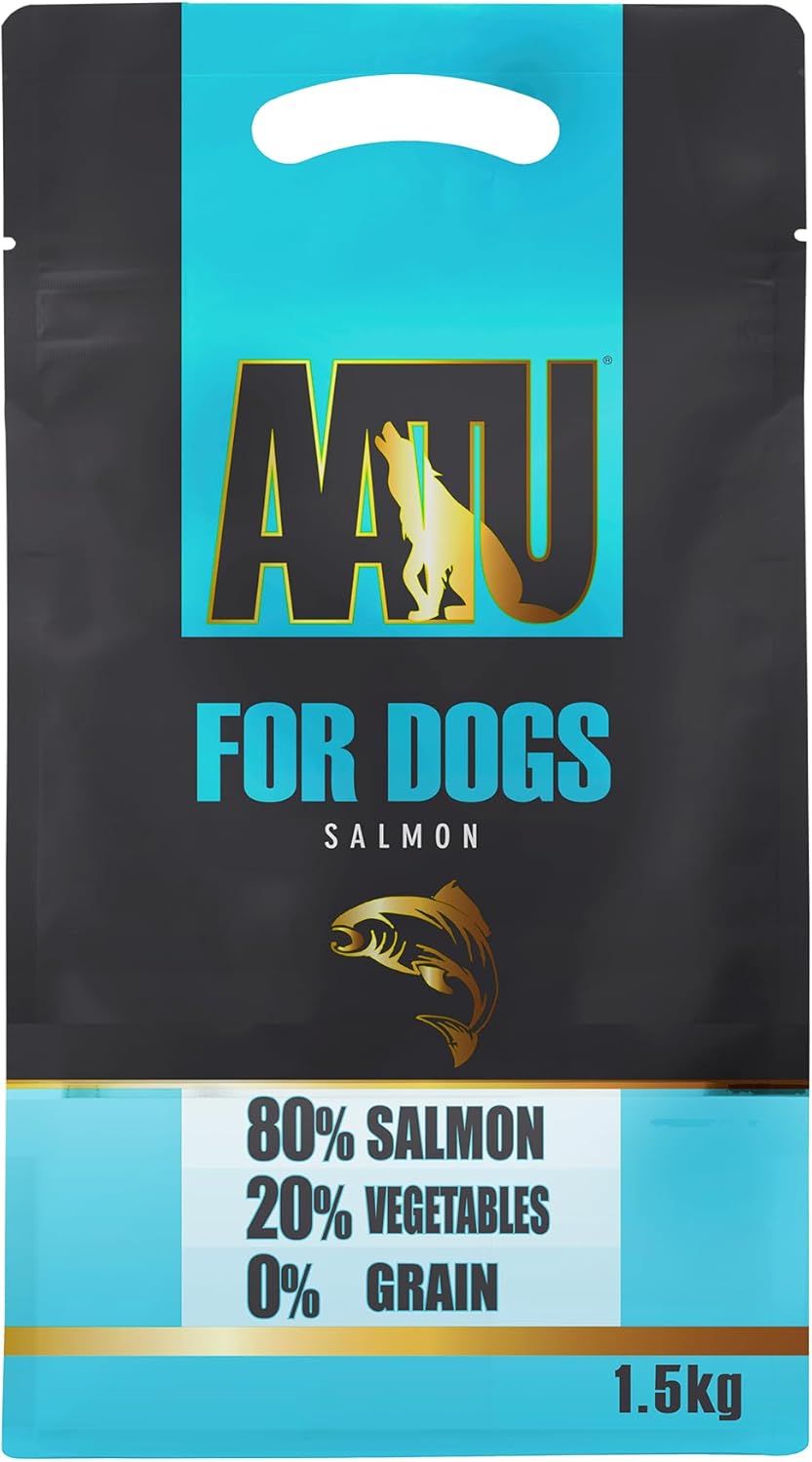 AATU Trockenfutter für Hunde, 80/20 Hundetrockenfutter mit Hühnerfleisch, Hundefutter Getreidefrei mit Hohem Proteingehalt, Natürliche Tiernahrung für Ausgewachsene Hunde Aller Rassen, 1,5 kg