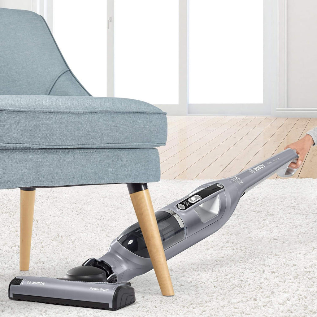 Bosch Akku-Staubsauger Flexxo 2in1 Serie 4 BBH32101, kabelloser Handstaubsauger, beutellos, hohe Saugleistung, Lange Laufzeit, Kurze Ladezeit, Fugendüse, alle Bodenarten, schwarz