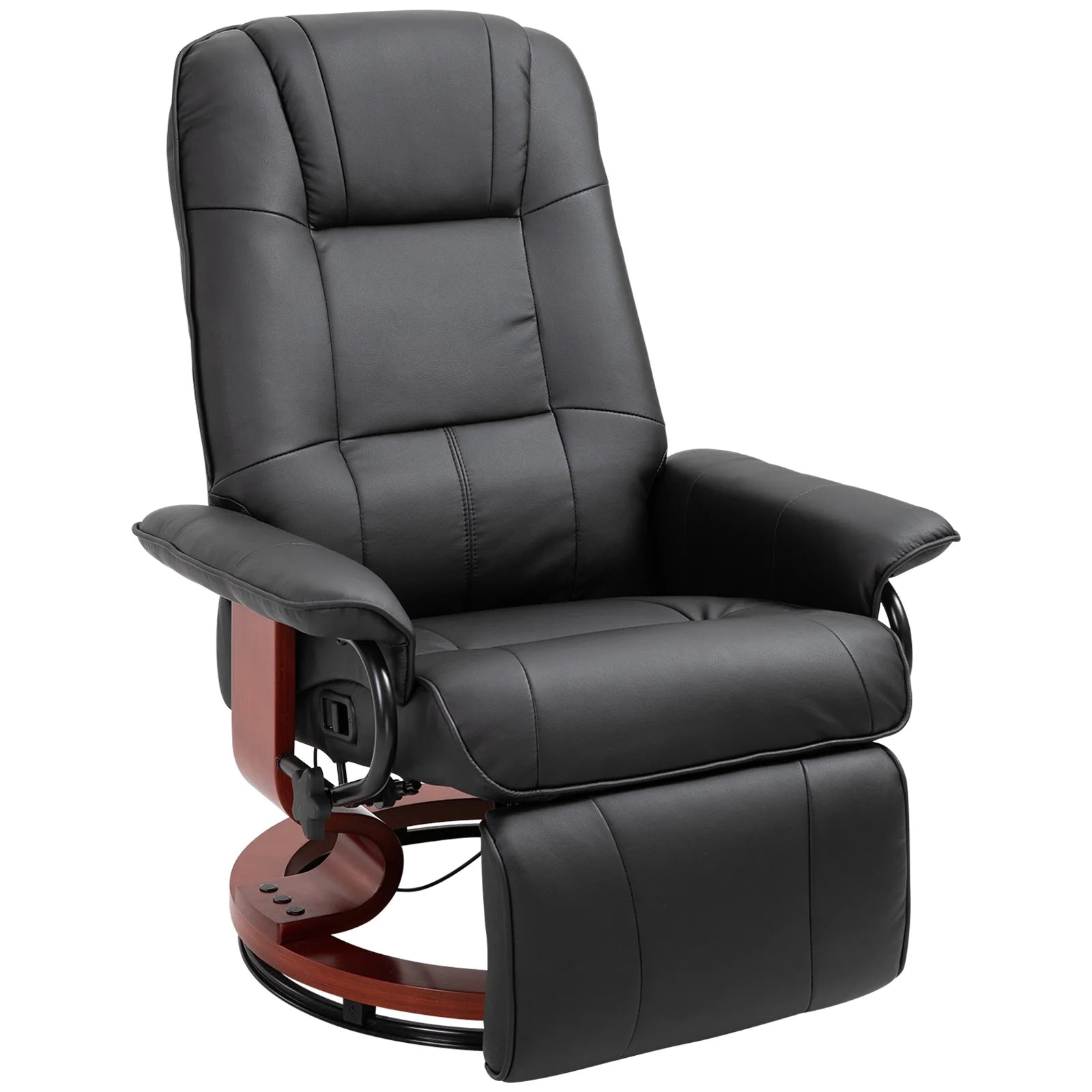 Poltrona relax HOMCOM Poltrona TV reclinabile a 145° girevole