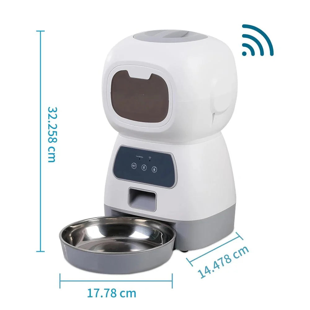 Distributore automatico di cibo per cani e gatti da 3,5 litri
