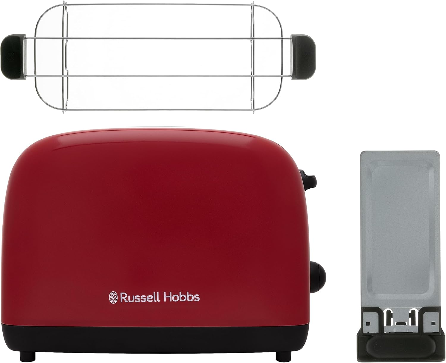 Russell Hobbs Set Colazione Colours+ Rosso: Macchina da caffè [Timer digitale, Doccetta per estrazione e aroma ottimali] 24031-56 + Bollitore [1,7l, 2400W] 20412-70 + Tostapane [per 2 fette] 26554-56