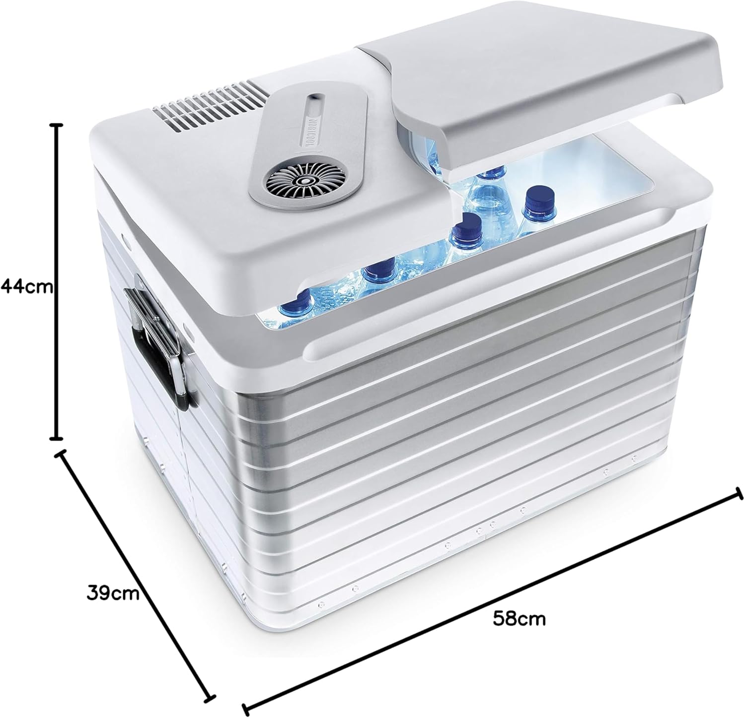 Mobicool Q40 AC/DC Frigorifero Portatile Elettrico in Alluminio, 39l, 12/230V, per Auto, Camion, Barca, Camper, Furgone