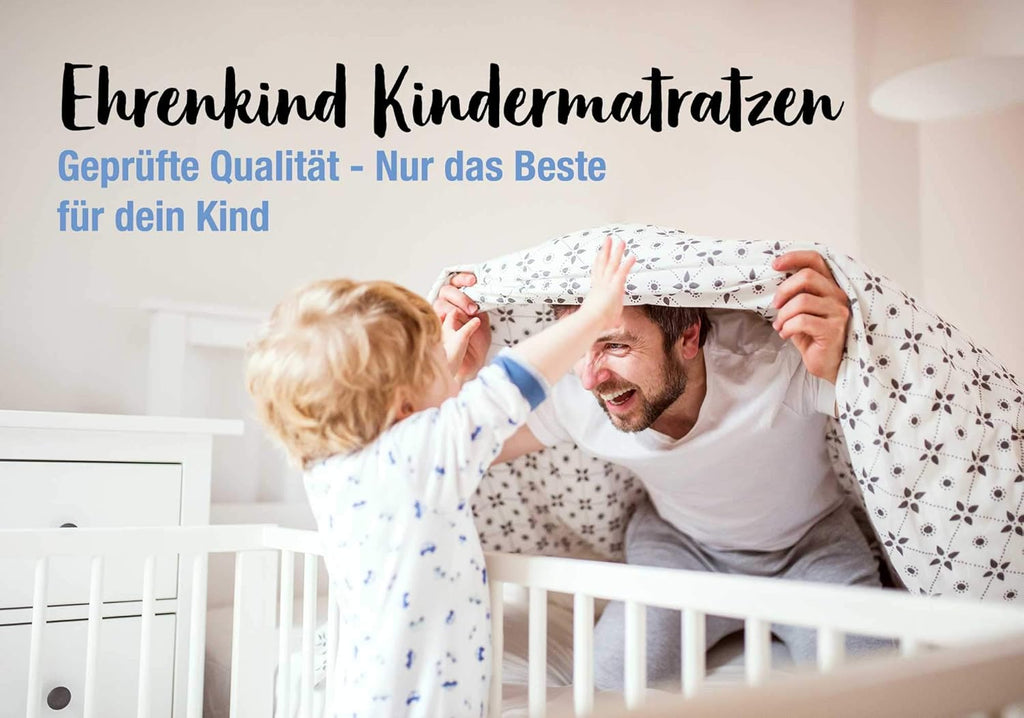 Ehrenkind® Kindermatratze Pur | Baby Matratze 80x200 Standard 100 by OEKO-TEX | Babymatratze 80x200 aus hochwertigem Schaum und Hygienebezug