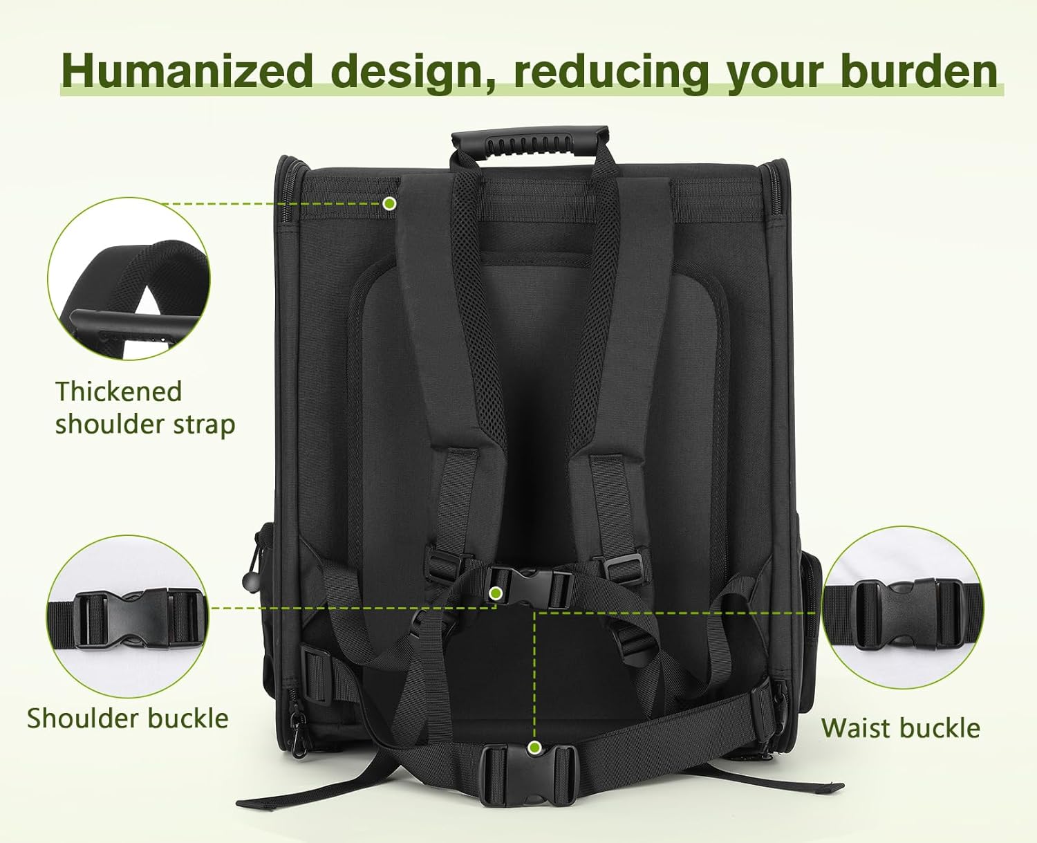 pecute Haustier Rucksack mit Netzfenster, Tragbare und Faltbare Katzentasche, Atmungsaktive und Leichte Hundetasche, Wasserdichtes Oxford-Tuch mit Viel Platz, Multifunktionales Rutschfestes Grau XL