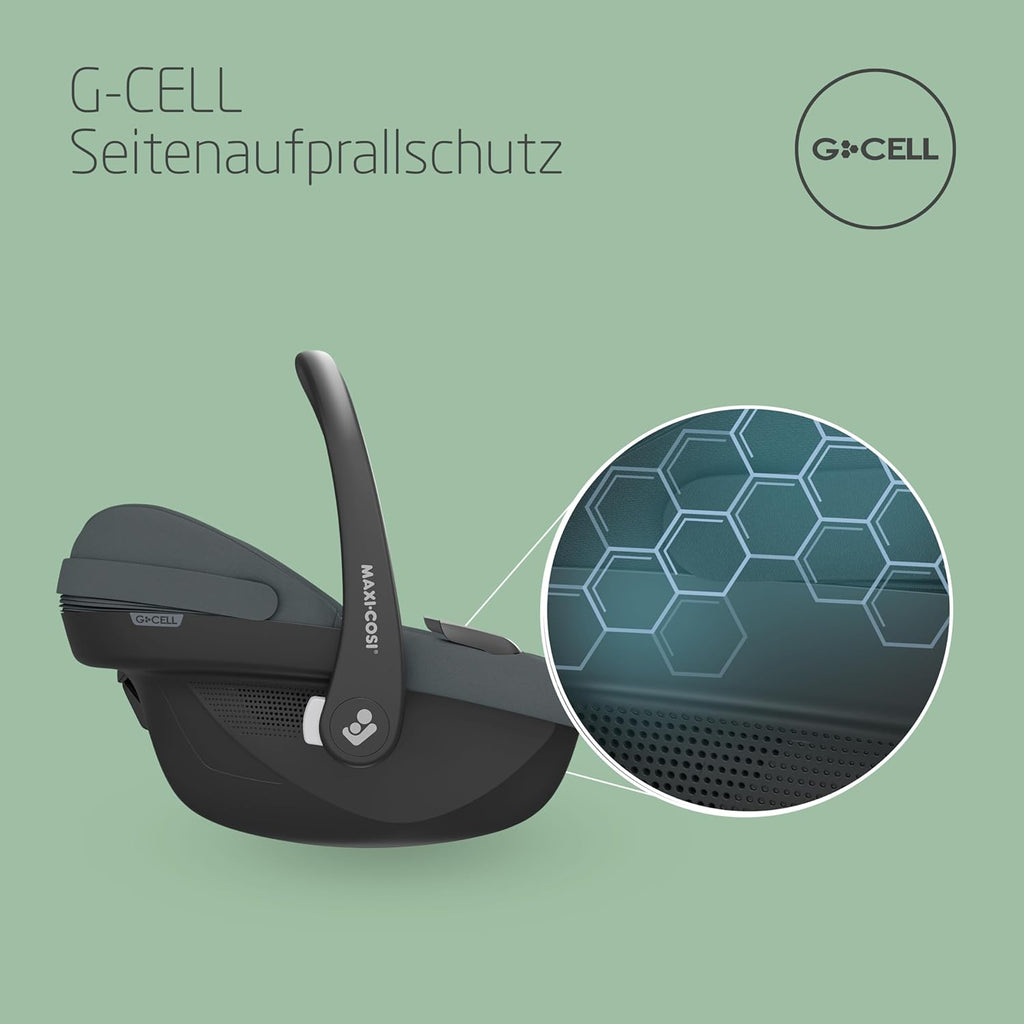 Maxi-Cosi Pebble 360 Pro, Seggiolino auto reclinabile SlideTech, da 0 a 15 mesi, da 0 a 13 kg, da 40 a 87 cm, per i seggiolini auto girevoli FamilyFix 360 Pro, G-CELL Side Impact Protection, Tonal Graphite