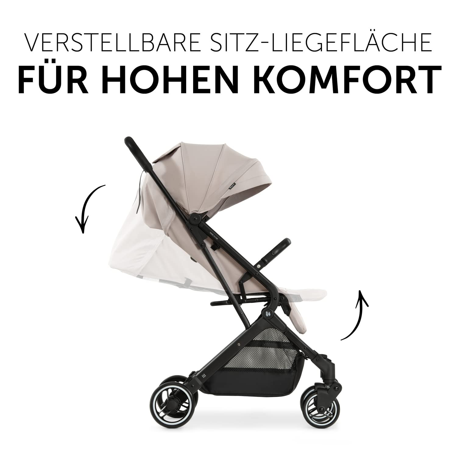 hauck Passeggino leggero Travel N Care per bambini dalla nascita fino a 22 kg con funzione reclinabile, ultraleggero - 6,9 kg, chiudibile con una mano, UPF 50+, ruote in EVA, cestino fino a 3 kg (Dark Olive)