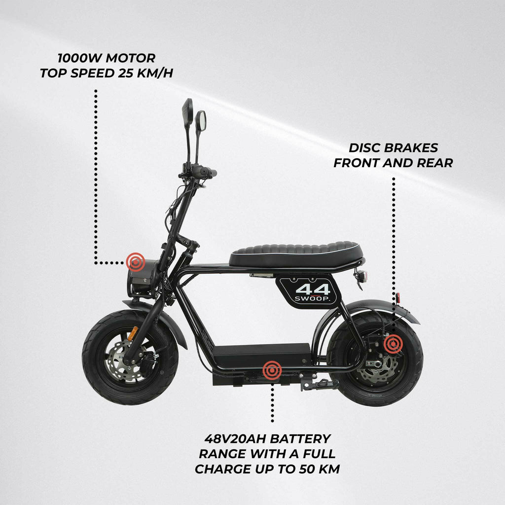Swoop monopattino elettrico 1000W nero