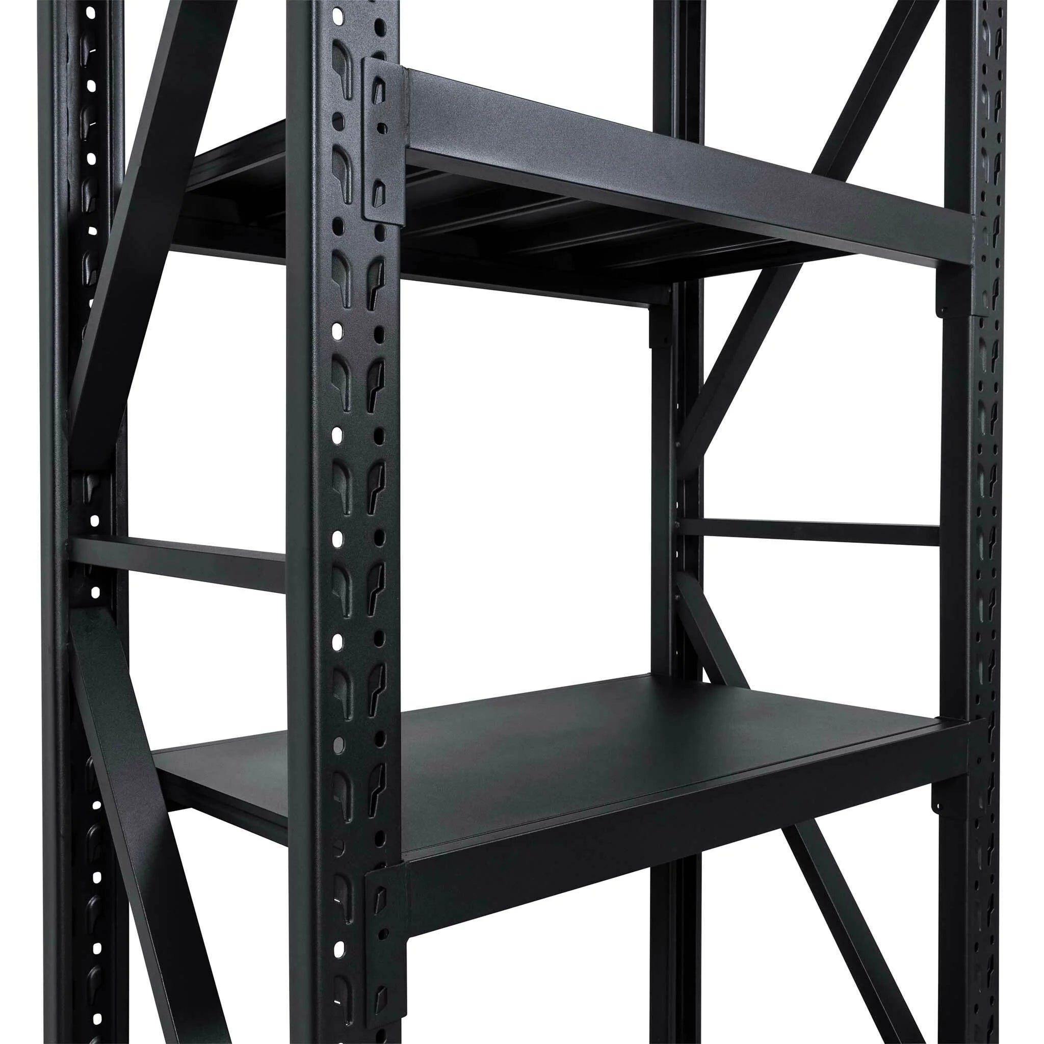 Fornorth Schwerlastregal 800kg, 100x60x200cm, Schwarz