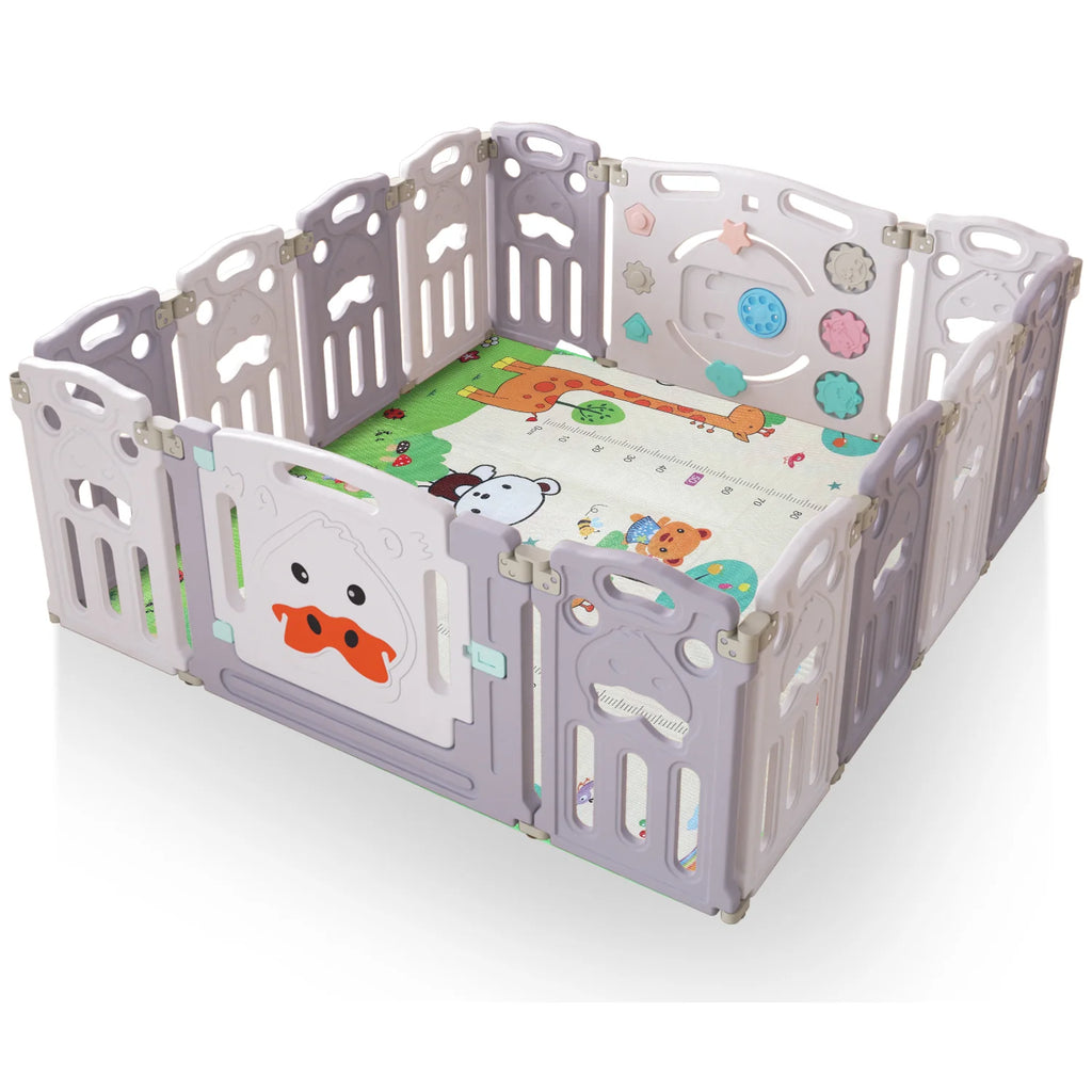 Sonnewelt Box Pieghevole per Bambini con Tappeto da Gattonamento