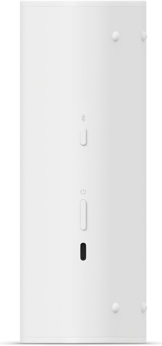 Sonos Roam 2 | Altoparlante portatile, leggero e impermeabile con Bluetooth, Wi-Fi, autonomia di almeno 10 ore e controllo vocale per interni ed esterni - Bianco