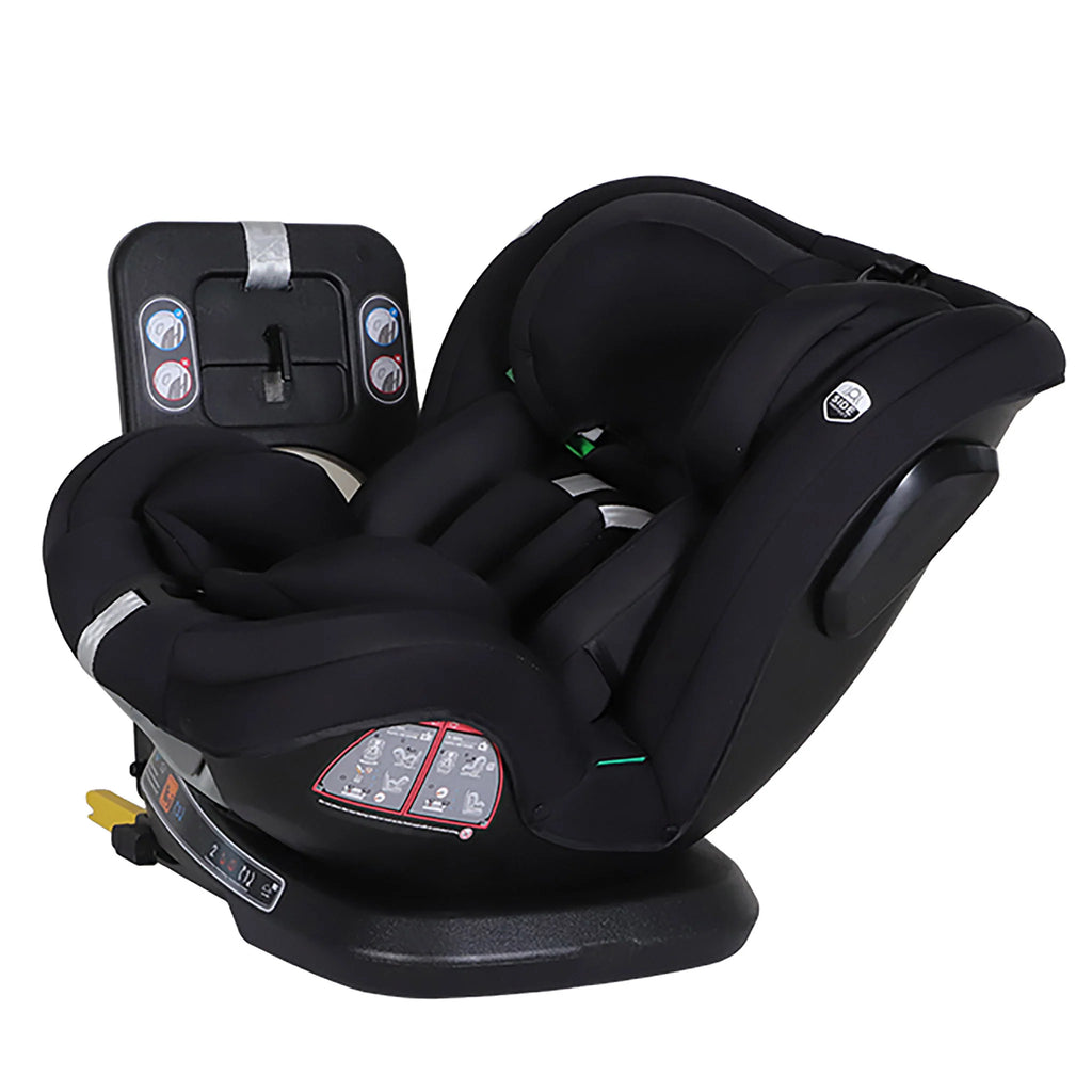 Kikid Seggiolino auto Premium 40-150cm i-Size 360 ISOFIX R129, nero