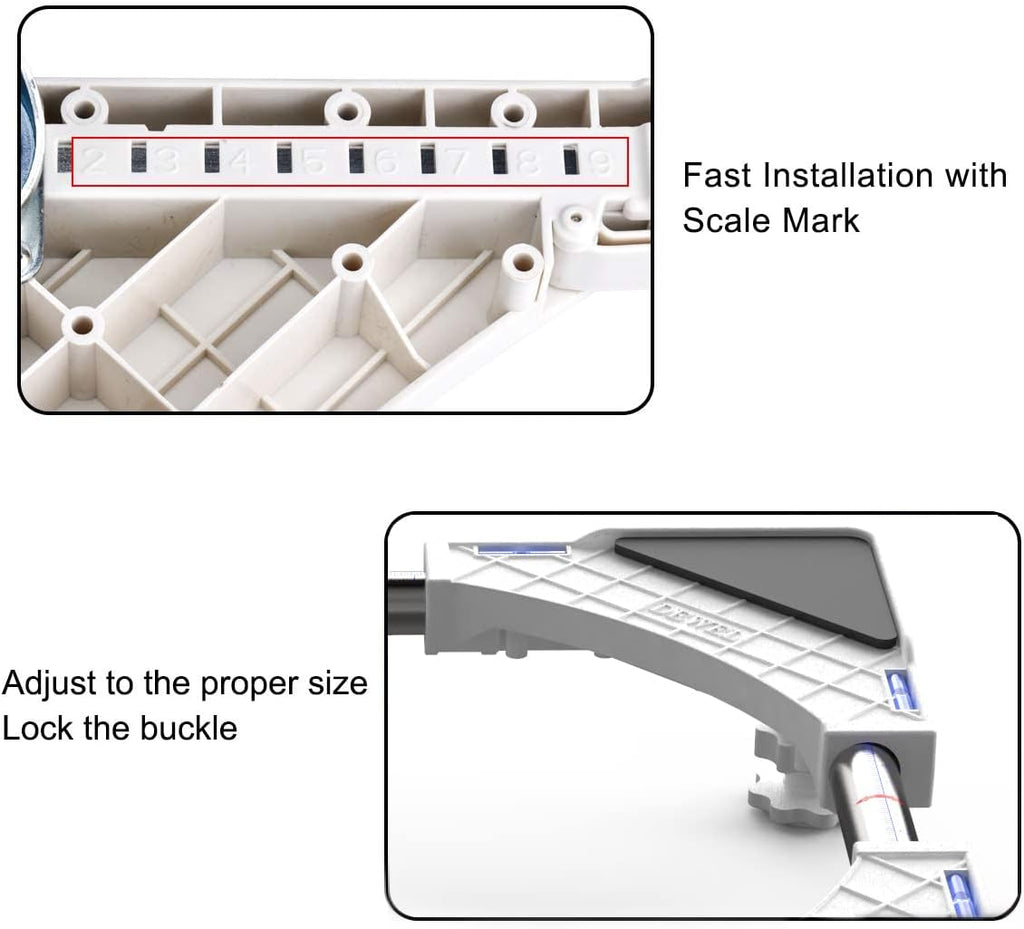 DEWEL Base Regolabile per Lavatrice, Carico Massimo 300KG, Supporto Piedistallo per Asciugatrice, Frigorifero, Congelatore, Larghezza 45-65cm, Altezza 18–22cm, Bianco