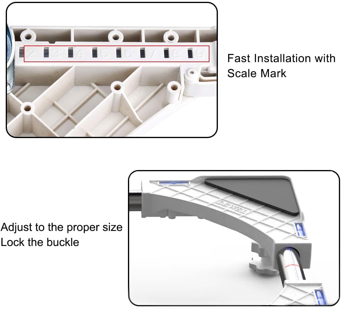 DEWEL Base Regolabile per Lavatrice, Carico Massimo 300KG, Supporto Piedistallo per Asciugatrice, Frigorifero, Congelatore, Larghezza 45-65cm, Altezza 18–22cm, Bianco