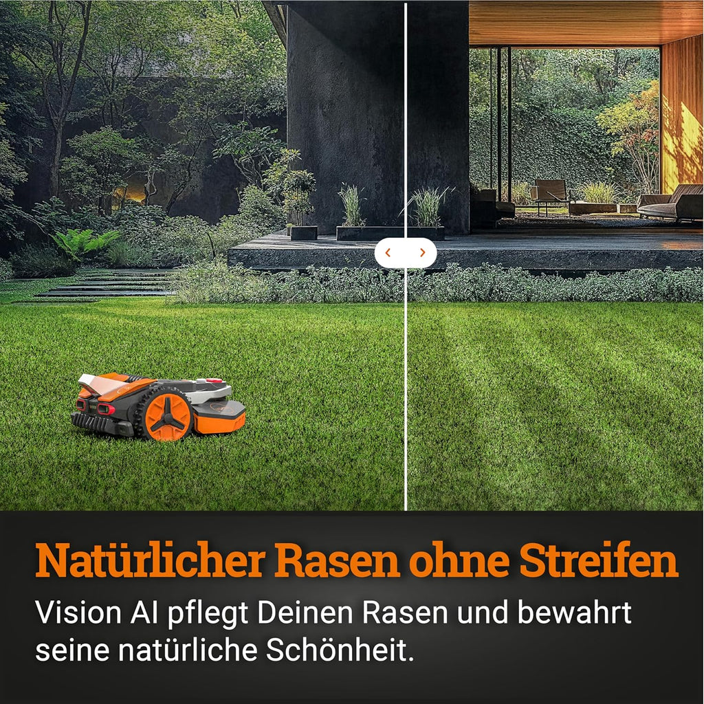 WORX Landroid WR169E Robot Rasaerba con Filo Perimetrale per Giardini fino a 300m² - Navigazione AIA - Controllo tramite App, WLAN, Bluetooth - Taglio Bordo - Larghezza di taglio 16 cm - Altezza di taglio 30-60 mm